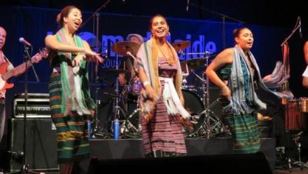 Timor-Oans Cultural Group and the Dili Allstars, Womadelaide 2023. Image by Vannessa Hearman