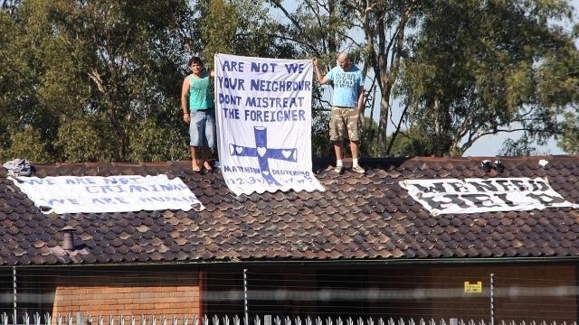 Image Credit: J. C. W. Adams, “Asylum Seekers Protesting at Villawood Detention Centre”