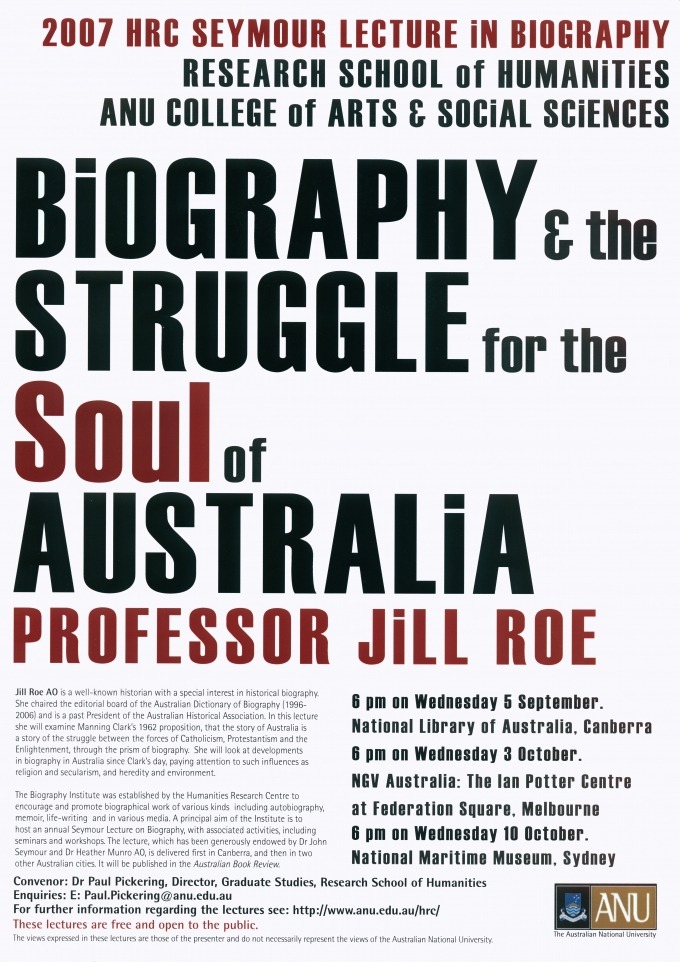 2007 HRC Seymour Lecture in Biography 