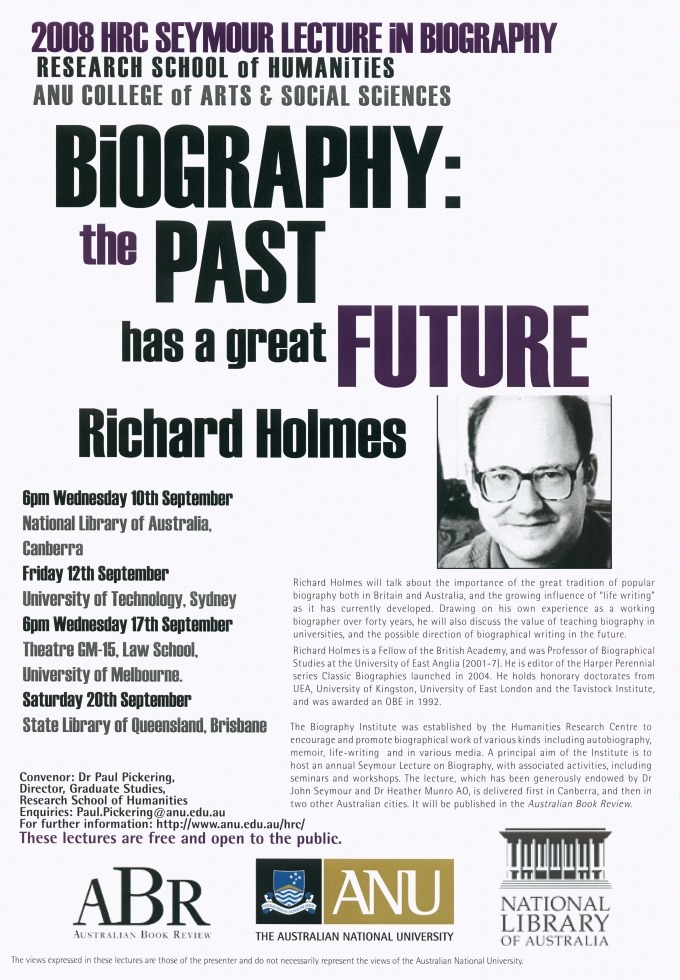 2008 HRC Seymour Lecture in Biography, 